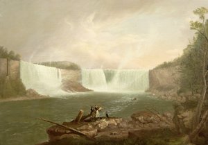 Niagara : Les chutes américaines, vers 1821